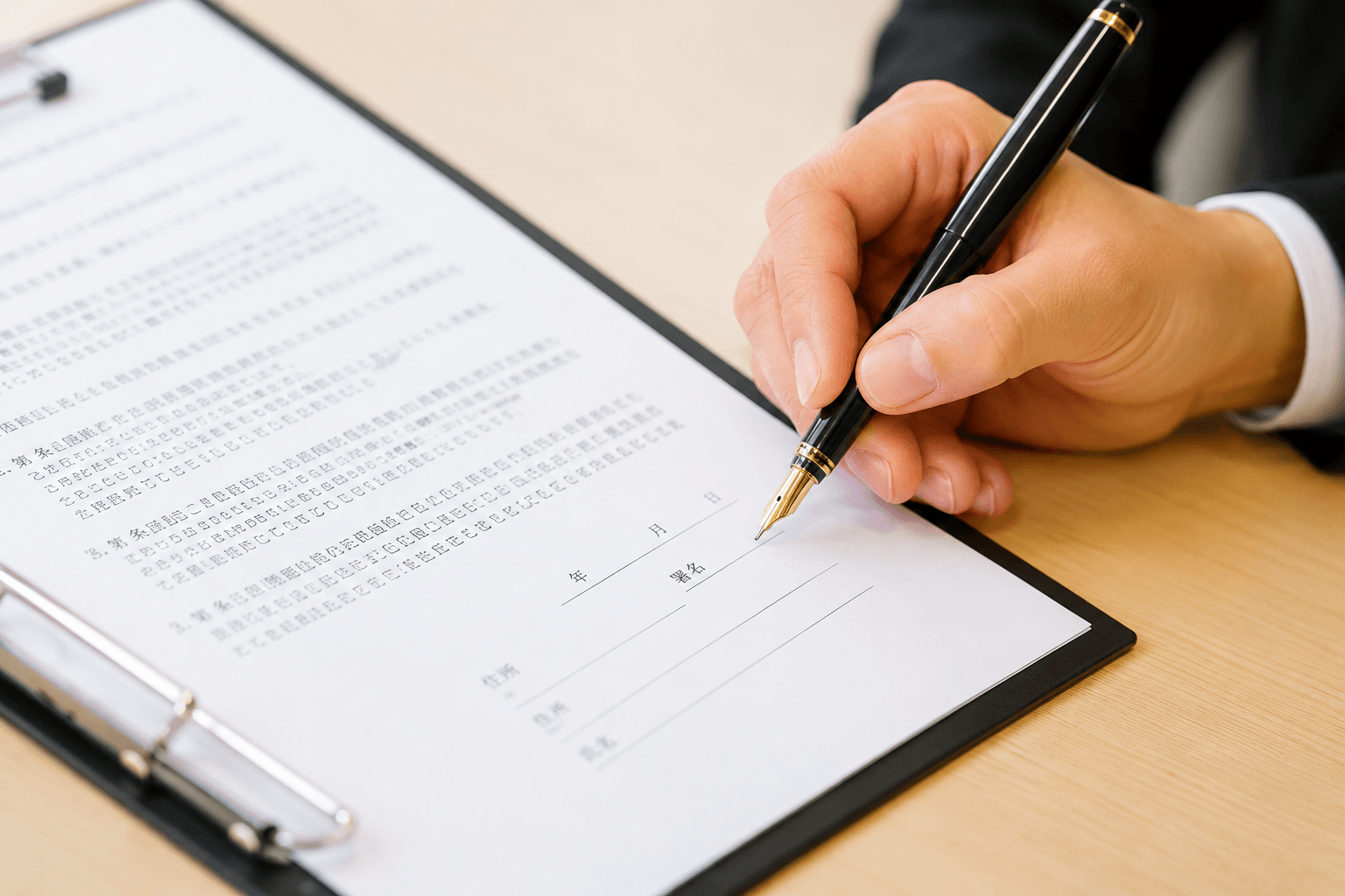 契約書署名